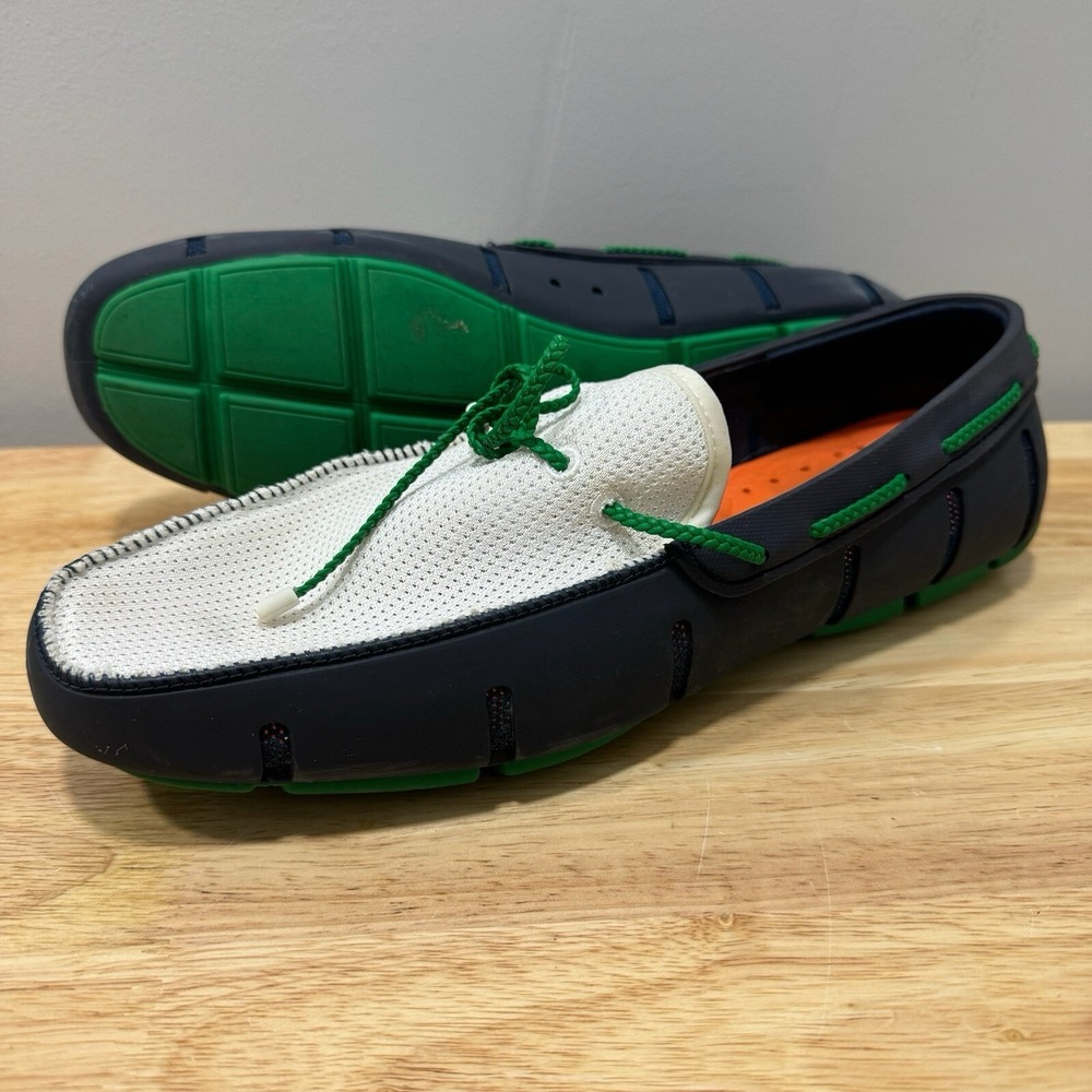SWIMS Loafers Men's 12 Mesh Driver Boat Shoes Summer Resort Coastal Preppy